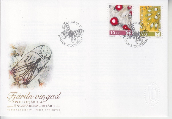 Ruotsi fdc 2008 Perhosia