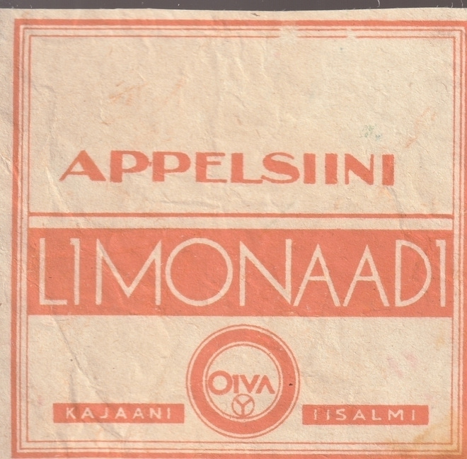 JUOMA ETIKETTI - APPELSIINI LIMONAADI OIVA KAJAANI II (AB12)