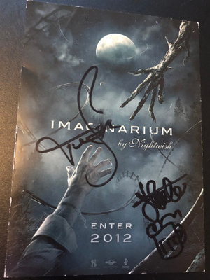 Tuomas Holopainen & Stobe Harju nimikirjoitukset Imagenarium