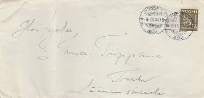 1944, Jyväskylä, Kirje Turkuun