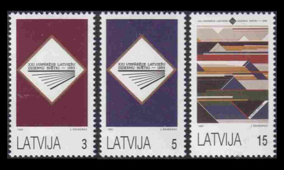 Latvia 357-9 ** Laulu- ja tanssijuhlat (1993)