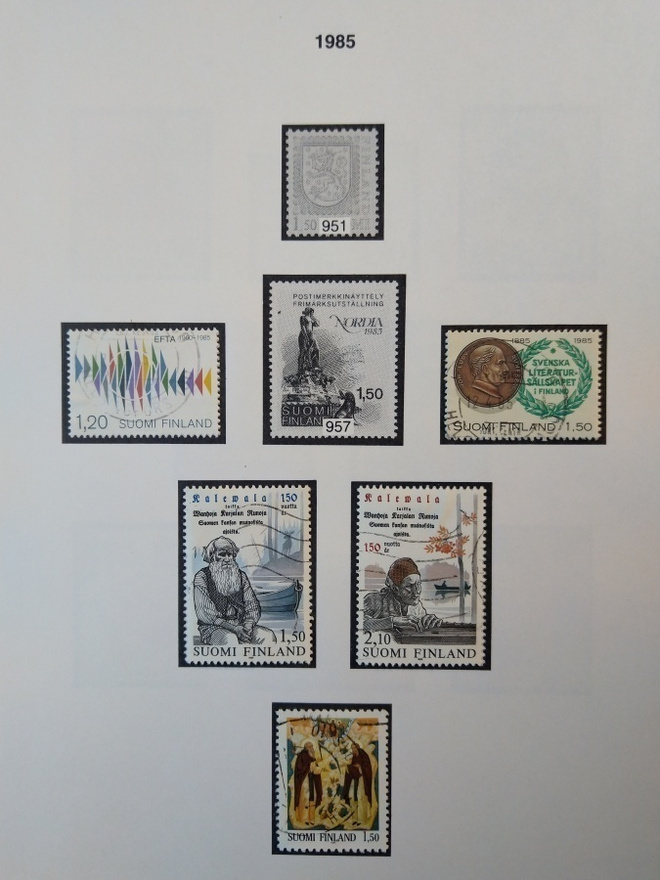 1985 Suomi postimerkki 5 kpl