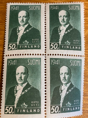 PRESIDENTTI RISTO RYTI 50 PENNIÄ 19mm NELIÖ**