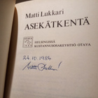 Matti Lukkari :  Asekätkentä ( SIGNED) SIS POSTIKULU - pikkukuva 1