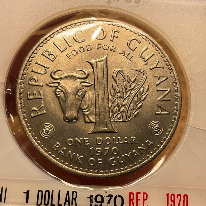 Republic of Guyana One Dollar 1970