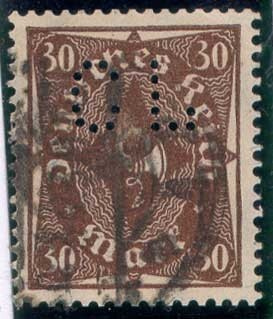 Saksa Mi 231 a o (Infla geprüft)