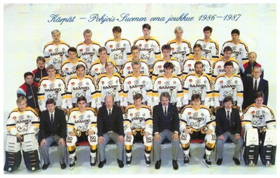 OULUN KÄRPÄT JoukkueKuva Postikortti 1986-87