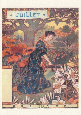 Eugene Grasset: Heinäkuu (postikortti)