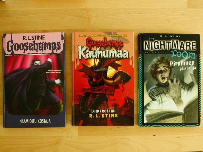 R. L. Stine kirjat 4 kpl Goosebumps Kauhumaa Nightmare Room