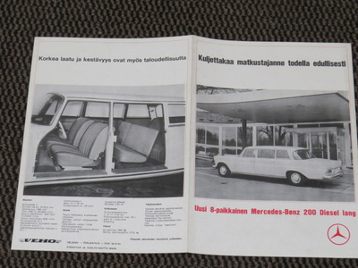 1966 Mercedes-Benz 200 D Lang esite - suom - KUIN UUSI