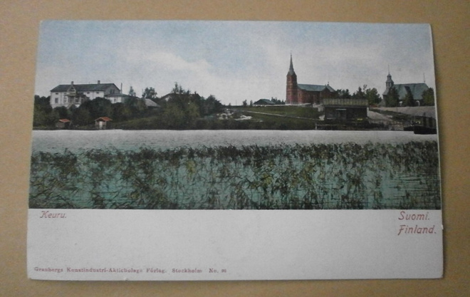 Keuruu, kirkonkylää, kirkko ja asutusta, väripk, ei p.