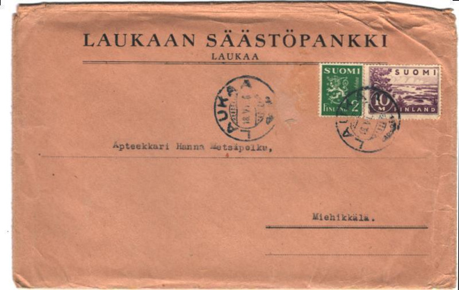 FIRMAKUORI LAUKAA SÄÄSTÖPANKKI-MIEHIKKÄLÄ