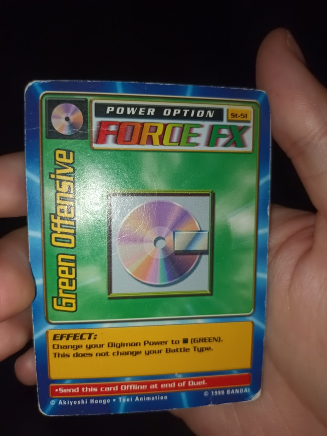 1999 Digimon - Digital Monsters Green Offensive card