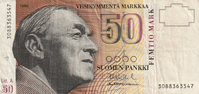 Suomi 50 markkaa, Litt A 1986 - 3088363547