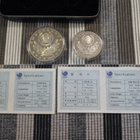 XXIV Olympiad Seoul 1988 10000 Won ja 5000 Won Proof .Hopeaa - pikkukuva 4