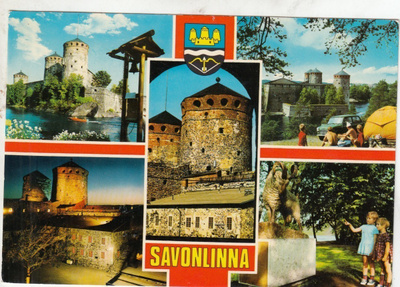 Savonlinna, vaakuna,  sommitelmakortti  b15
