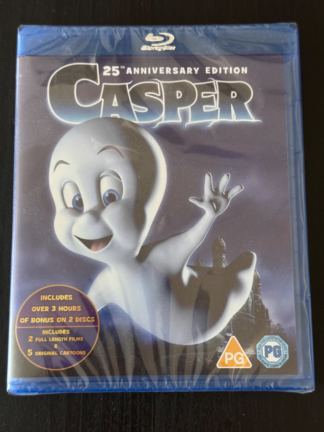 Casper 25th Anniversary Edition Blu-ray + Bonus-DVD (Uusi)
