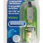 Bandridge HDMI 90° Kulma kaapeli, litteä, Ultra HD, 1m UUSI - pikkukuva 3