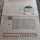 Erikoispainamo PARAGON myyntiesite 1930-luku - pikkukuva 1