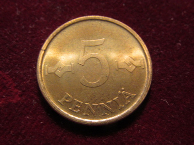 5 penniä 1965