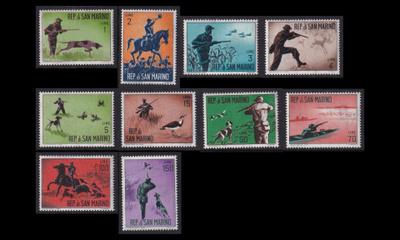 San Marino 739-48 ** Metsästys (1962)