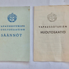 VANHAT Säännöt ym Vapaussoturien Huoltosäätiö 1954 - pikkukuva 1