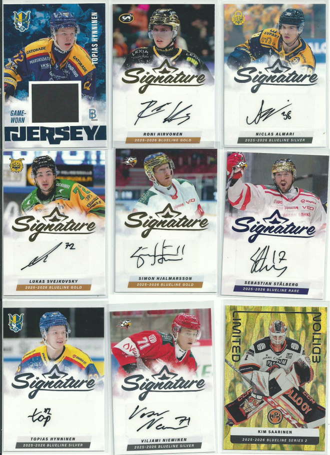 2025-26 Blueline Signature Silver #AUNA Niklas Almari /80