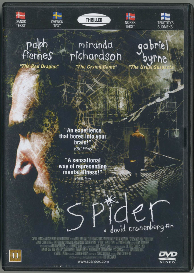 David Cronenberg: SPIDER – Suomi-DVD 2002 - Ralph Fiennes