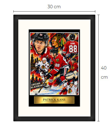 Uusi Patrick Kane Chicago NHL art print Limited Edition