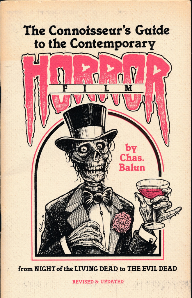 CHAS BALUM The Connoisseur's Guide To Horror Film KIRJA 1983