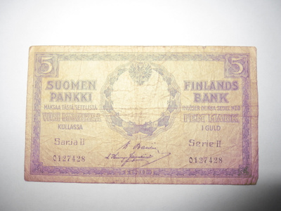 5 markkaa 1909 sarja II