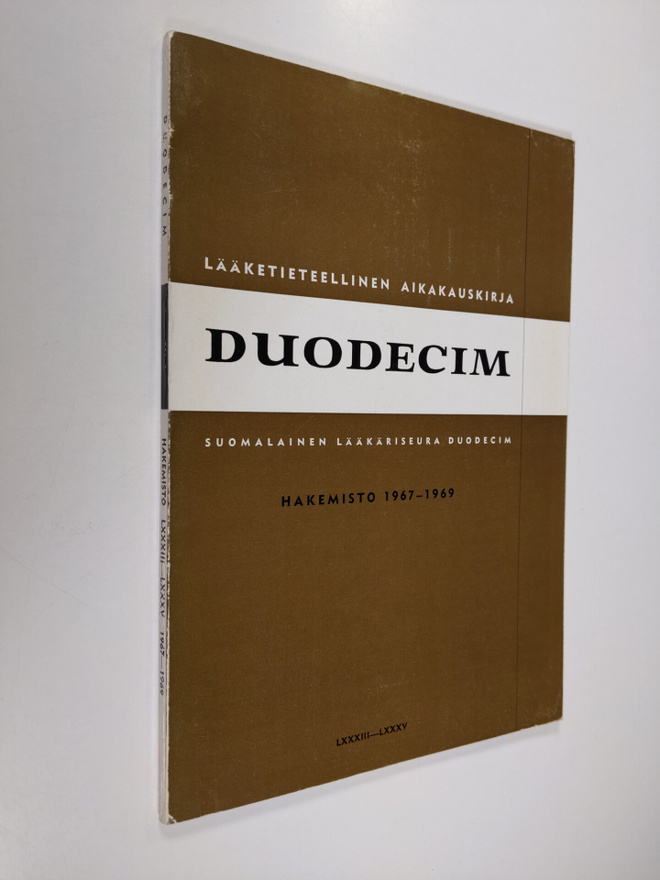 Duodecim lääketieteellinen aikakauskirja - hakemisto 1967...