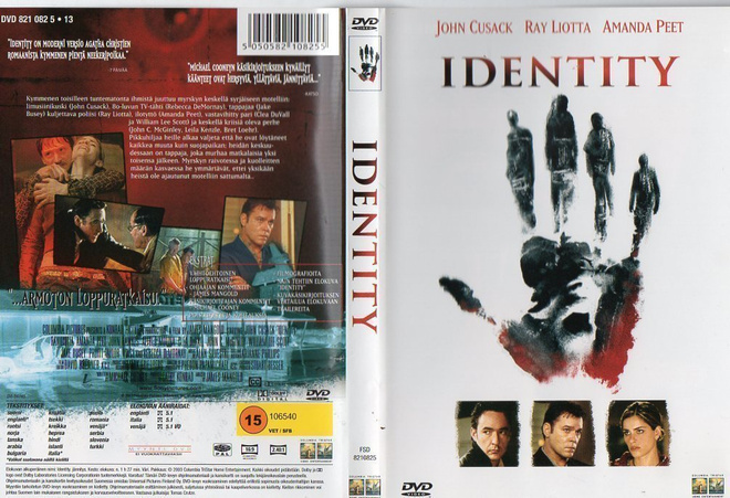 Identity	(16 292)	k	-FI-	suomik.	DVD		JOHN CUSACK	2003