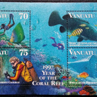 Vanuatu miniarkki 1997 YEAR OF THE CORAL REEF - pikkukuva 1