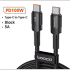 Musta punottu Toocki USB C - PD 100W kaapeli /1m #29683 - pikkukuva 3