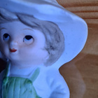 Poika ja koira, keramiikka figuuri vintage - pikkukuva 4
