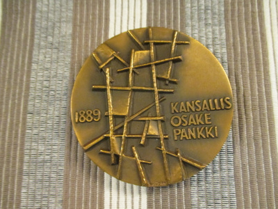 Kansallis-Osake Pankki mitali 75 V 1964.
