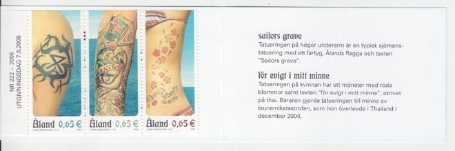 Åland  Tatuointeja 3 erilaista postituoreena.
