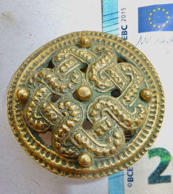 VANHA Koru Solki Kalevalakoru Pronssia Iso PAINAVA n. 46 gr