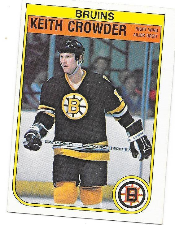 1986-87 OPC #130 Keith Crowder Boston Bruins gooni