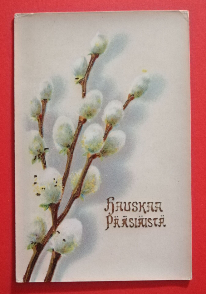 Vanha Pääsiäiskortti kulk. 1929