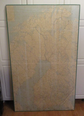 SUOMEN VANHA KARTTATAULU 160 X 101 cm  (VAIN NOUTO)
