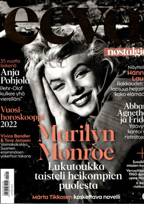 Eeva n:o 13 2021 Marilyn Monroe. ABBA. Missit. Anja Pohjola