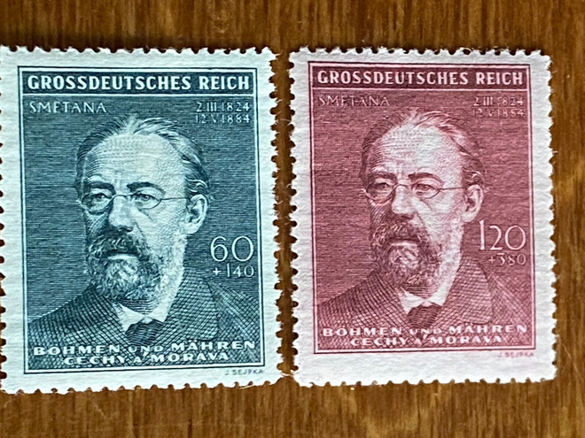BÖHMEN MÄHREN 1944 FRIEDRICH SMETANAN KUOLEMASTA 60 VUOTTA**