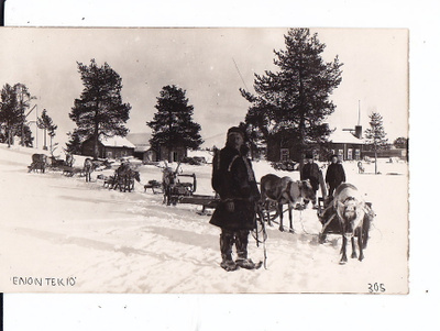 VANHA Valokuva Lappi Enontekiö 1920-l Postikorttikoko