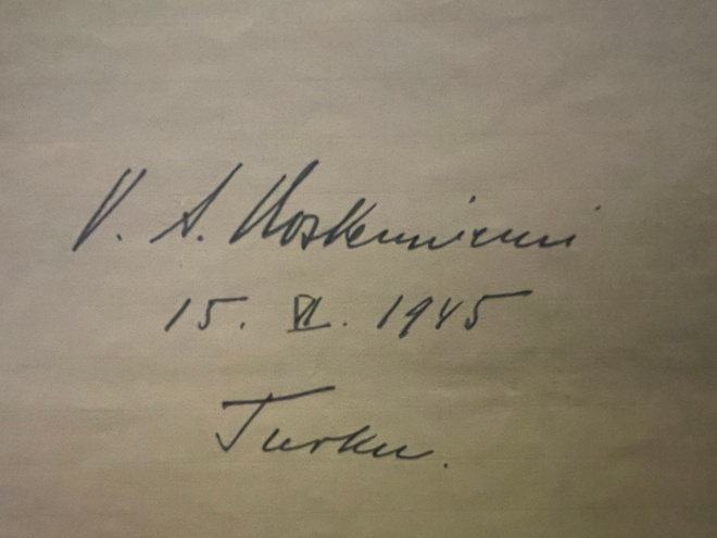 V.A. Koskenniemi nimikirjoitus