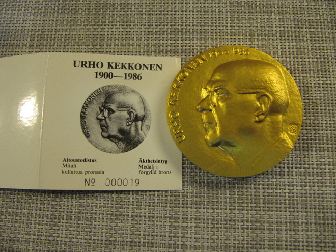 Urho Kekkonen mitali /Raimo Heino 1986.