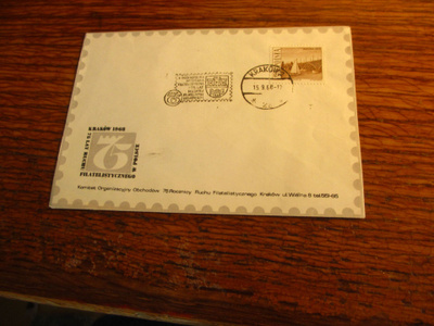 16,5x11,5 kirjakuori puola krakova filatelia 1968