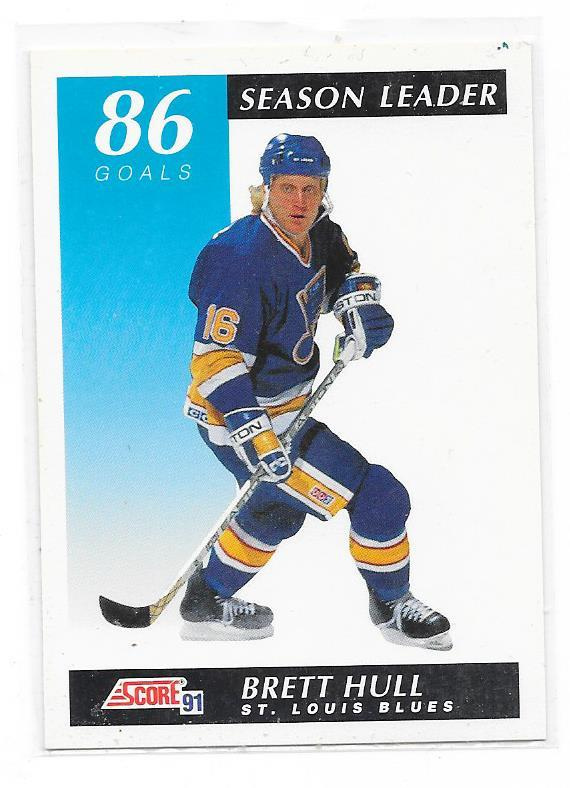 1991-92 Score American #404 Brett Hull  St Louis Blues