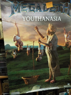 MEGADETH - YOUTHANASIA PROMO POSTERI ISO 60 X 80 CM ! RARE!!